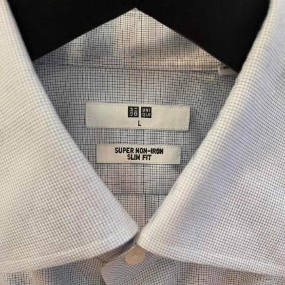 Uniqlo Non-Iron Cotton Stretch Slim Fit Dress Shirt - Picture 3 of 4